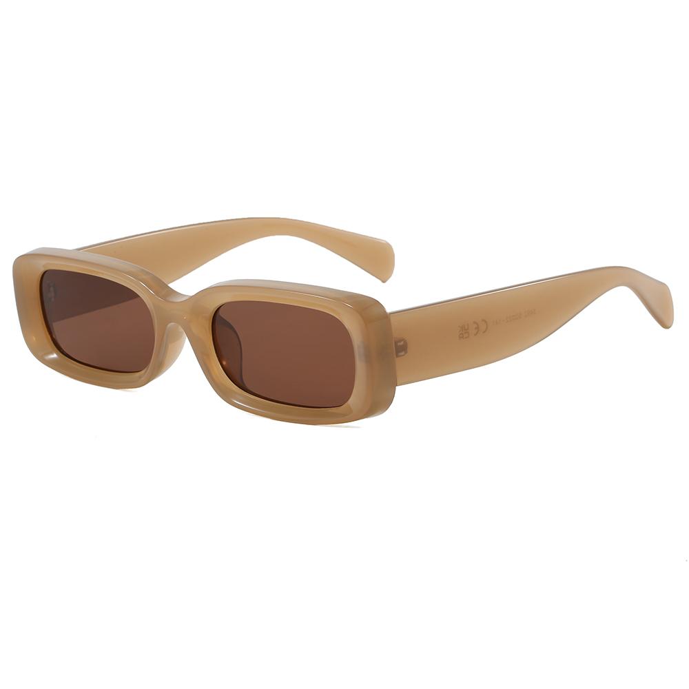 Superhot Eyewear 43761 Fashion 2025 Retro Vintage Thick Rectangle Tinted 400 Protection Sunglasses