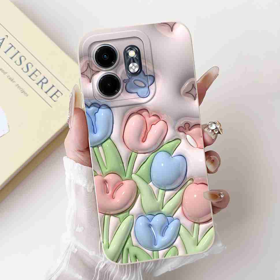 For Infinix Hot 50i Case Hot50i X6531 Lovely Rabbit Silicone Soft TPU Cover Fundas For Infinix Smart 9 Smart9 X6532 Phone Cases