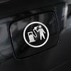 Car Fuel Tank Cap Sticker Creative Reflective Vinyl Film Decals Refueling Cover Cartoon Decor Auto Vehicle Exterior Accessories