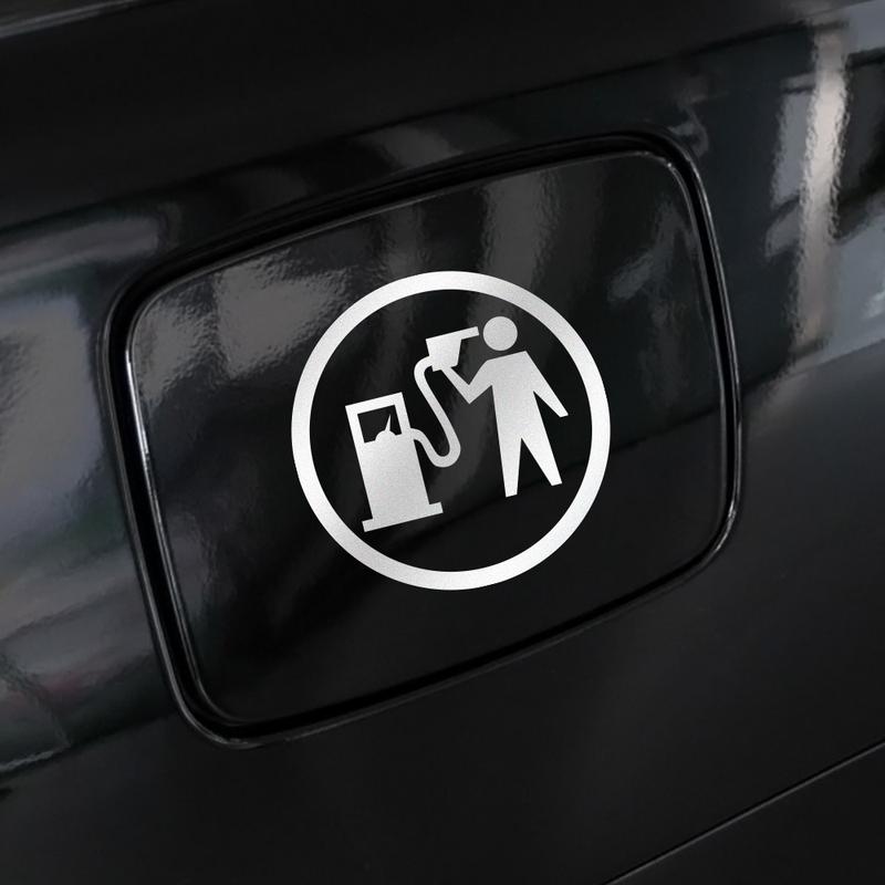 Car Fuel Tank Cap Sticker Creative Reflective Vinyl Film Decals Refueling Cover Cartoon Decor Auto Vehicle Exterior Accessories