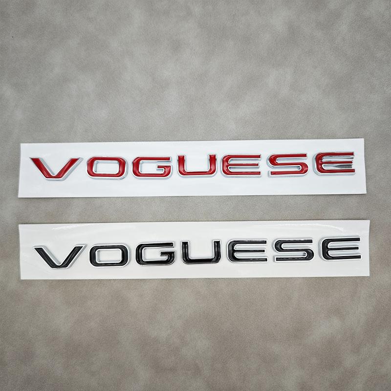 1 szt. 3D ABS Litery Logo VOGUESE Naklejki na Tylny Bagażnik Samochodu Odznaka do Range Rover Executive Wydłużona Edycja Akcesoria