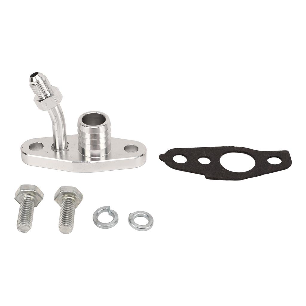 4AN Oil Feed Fitting 10AN Return Drain Flange Kit Turbo Oil Return Feed Drain Fitting Gasket Set for CT9 CT12 CT20 CT26