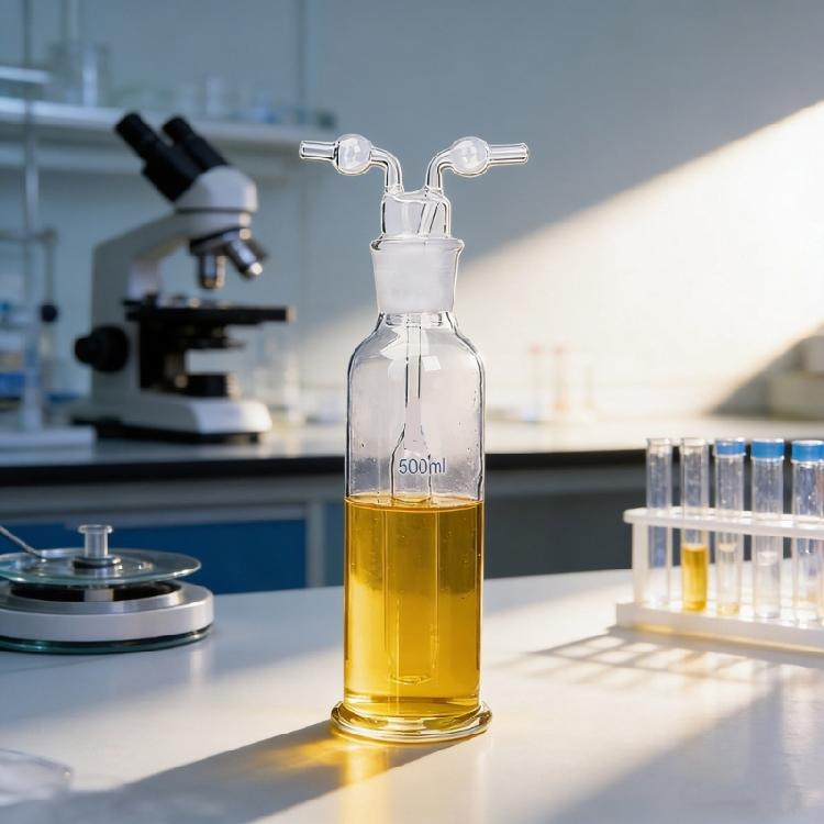 Doppelkolben-Glas-Gasabsorptionsflasche Temperaturbeständig Für Laborversuche
