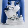 Fashion 8CM High Platform Sneakers Women Casual Leather Sport Shoes New Autumn Vulcanized Skateboard White Shoes Woman Chaussures Femme
