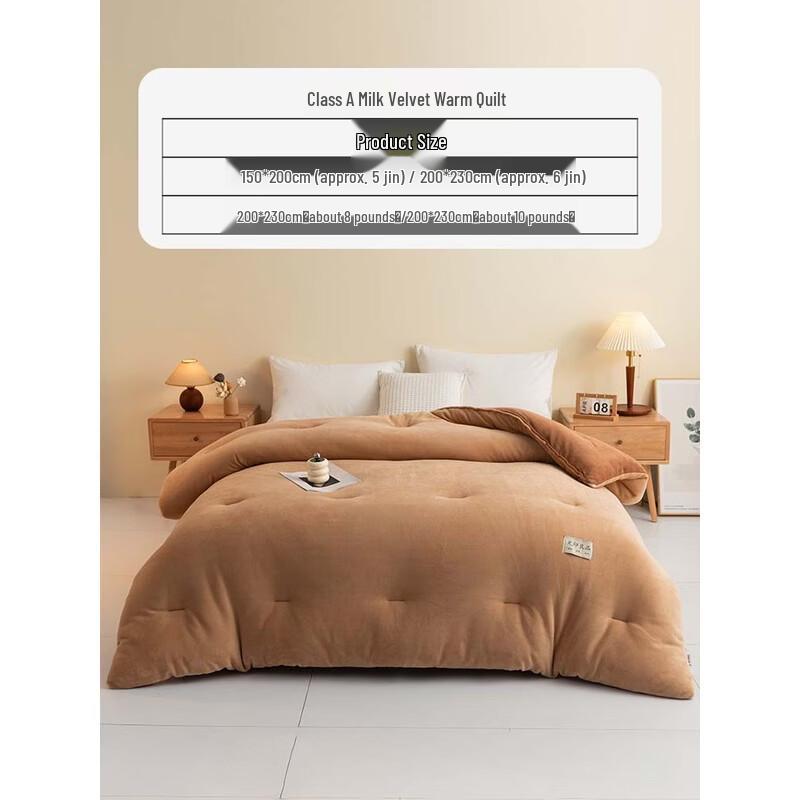

Class A Milk Velvet Thick Warm Double Quilt