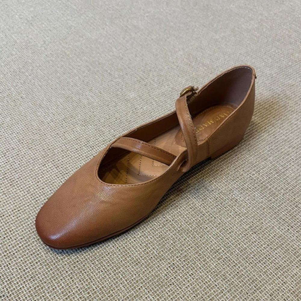 Fashion Little Leather Shoes for Women's 2025 New Style Retro Mary Jane Shoes for Womens Spring and Autumn Low Order Single Shoe Women