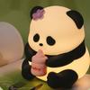 Panda LED Night Light 3 Level Dimmable Touch Bedroom  Decoration Bedside Table Cute Silicone Lamps Room Decor Lighting Lamps