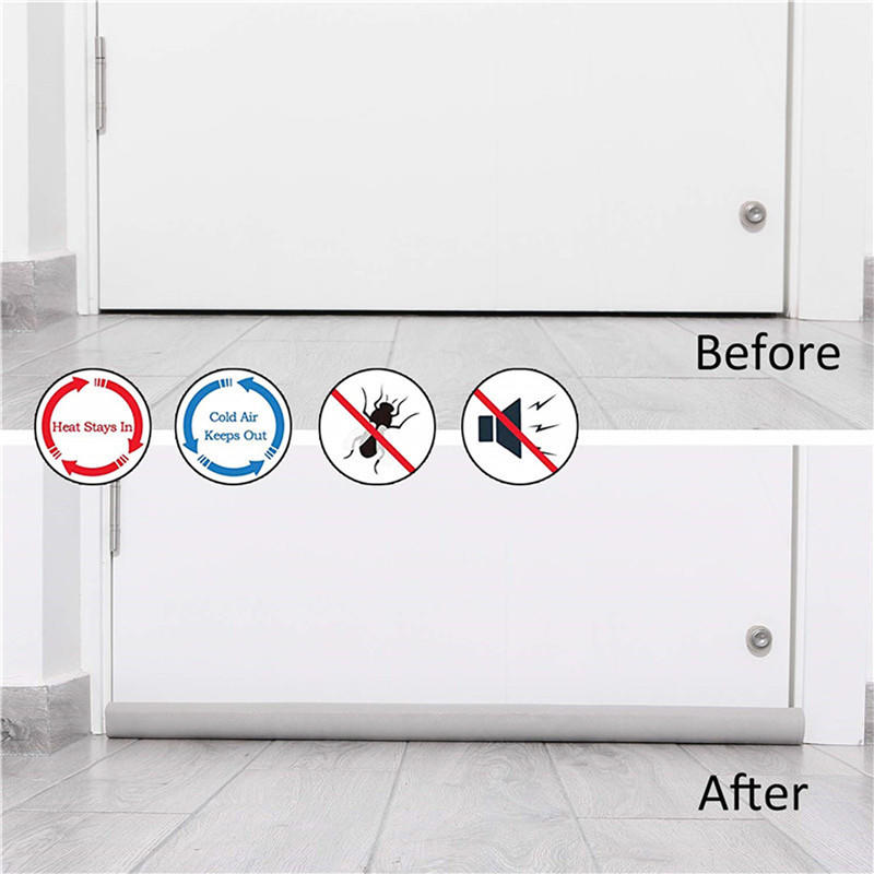 Single/Double-Sided Door Sealing Weather Strips Windproof Adjustable Under Door Draft Stoppers Sound Noise Blocker