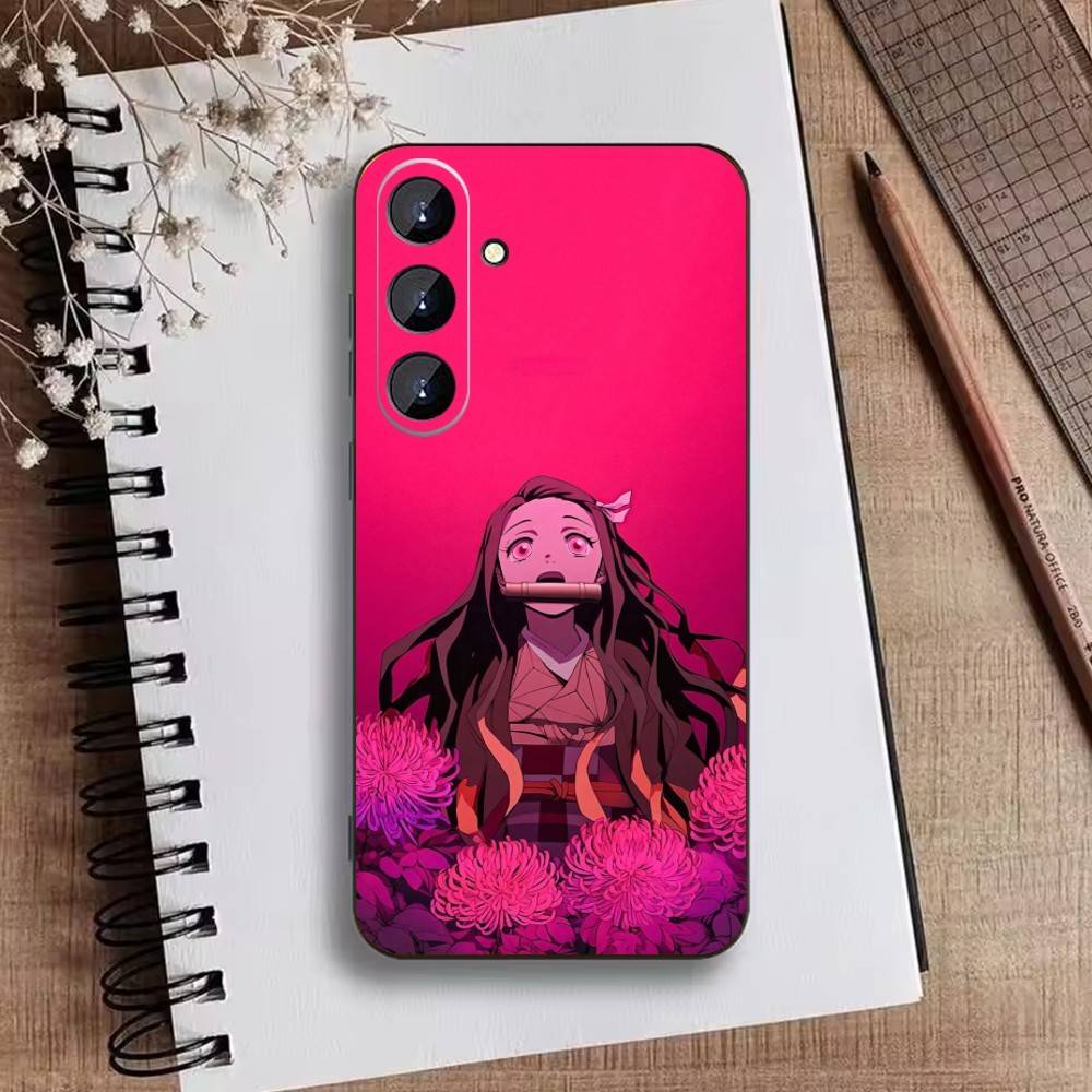 Nezuko P-Kamado Phone Case For Samsung Galaxy A73,21,22,32,71,53,52,51,80,5G Soft Black Cover