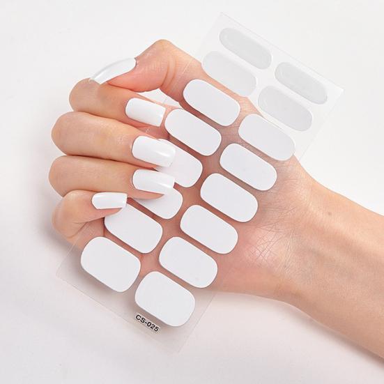 1 Set Gel Nail Strips Full Wrap Stickers Self Adhesive Art Decals Easy Removal Nail Stickers for Strengthening Nails