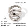 Stainless Steel Geometric Silver Ring - High-end, Niche Finger Ring, Titanium Steel Hand Accessory