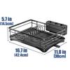 Dish Drying Rack for Kitchen Counter Large Dish Rack with Drainboard Rustproof Dish Drainer with Utensil Holder for Sink