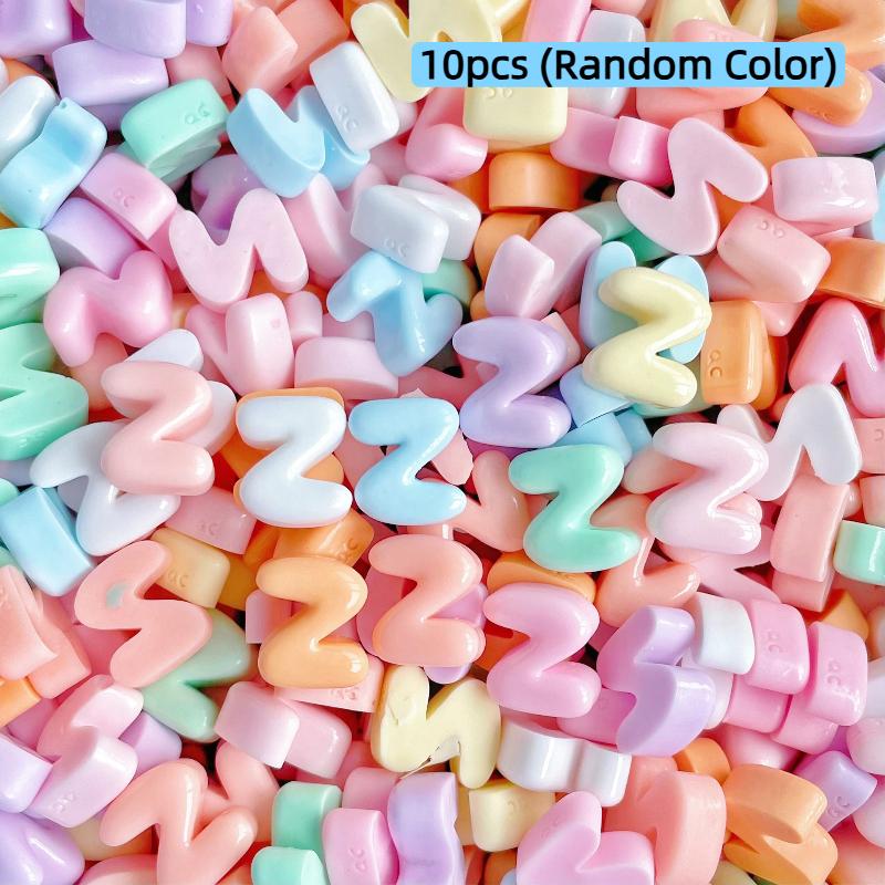 Handmade Mini Letter Charms Cute Diy Phone Cases Hair Clips Shoes Accessories Random Color
