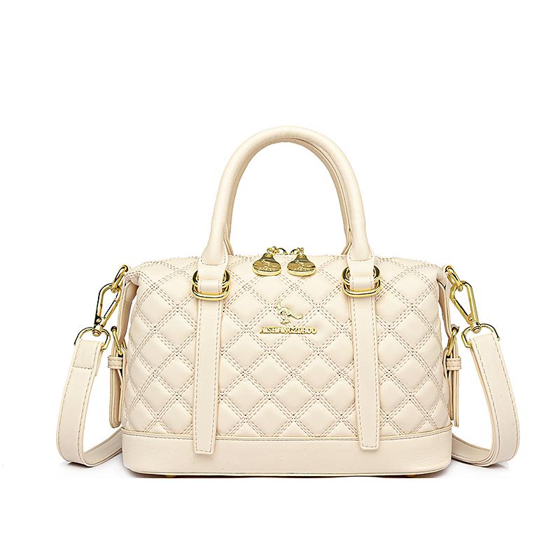 High Quality Soft Leather Women's Shoulder Bag Luxury Brand Tote Fashionable Ladies' Large Capacity Boston Bag