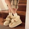 Fashion Furry Cotton Round Toe Snow Boots for Women Height Increasing Work Hot Padded Winter Waterproof Non Slip Footwear Woman Shoes