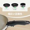 Frying pan handles compatible with T-fal, Iris Ohyama, and Thermos frying pans. Includes two dedicated pots with removable handles.