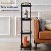 Compact Multi-layer Movable Storage Rack for Bathroom and Snacks