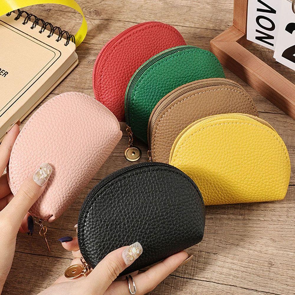 Portable Card Storage Pouch PU Leather Women's Wallet Casual Coin Storage Bag  Women Men