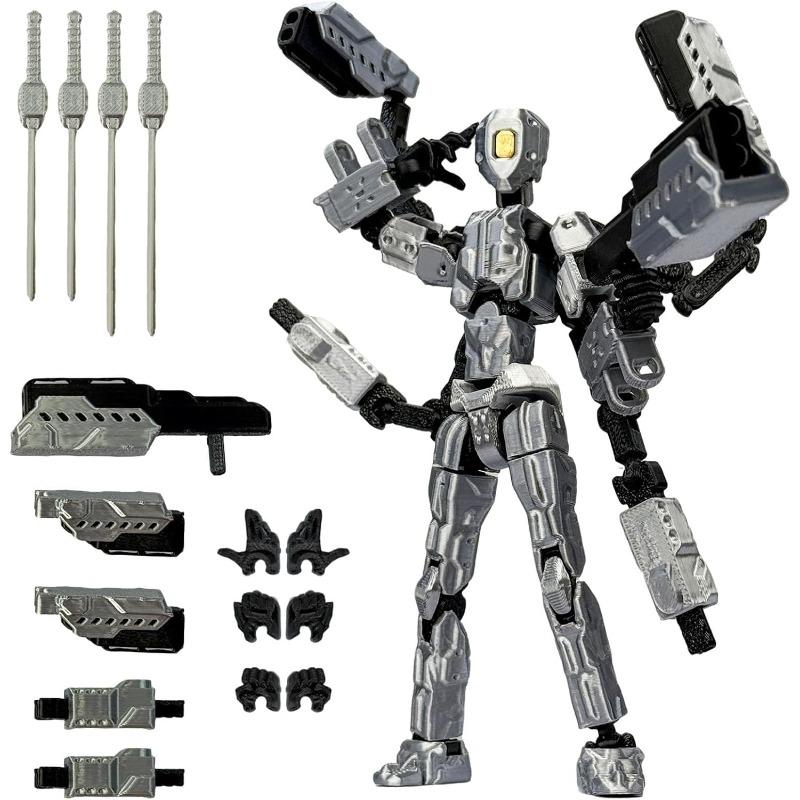 

Сборка завершена Фигурка T13 T13 Робо 13 Фигурки Action Figures Подарок для Коллекционеров Настольное Украшение Подарок на День Рождения серый