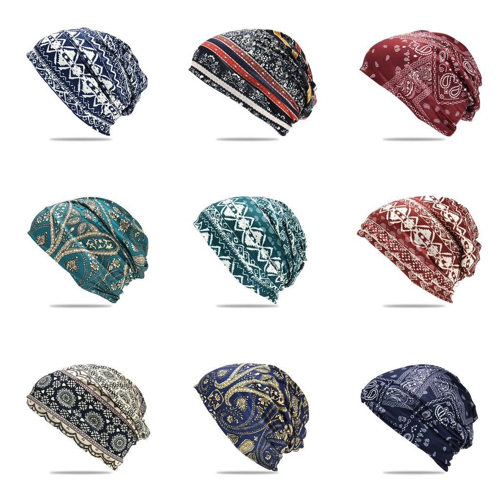 Hat Headscarf Printing Outdoor Breathable Warmth Bean Cap Unisex Hat Fashion