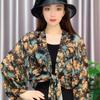 Luxury Jacquard Chiffon Shawl Leisure Half Sleeve Loose Top Trend Poncho Capes