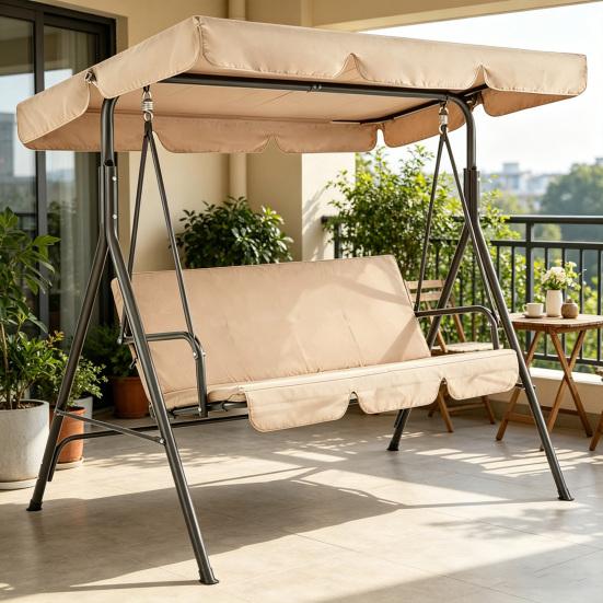 1 Set Sallanan Sandalye Tente Veranda Sallanan Koltuk Tente Ve Sandalye Kılıfı Su Geçirmez Sallanan Tente Yedek Parçası 2/3 Kişilik Veranda Sallanan Sandalye İçin