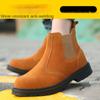 Welding Middle Help Anti-smashing and Anti-piercing Labor Insurance Shoes Anti-welding Wear-resistant Suede Leather Safety Shoes