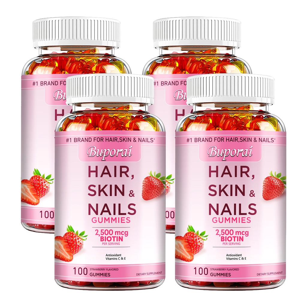 Ricco di estratti di vitamina C ed E, contenente 2500 microgrammi, biotina ed estratti di collagene, adatto agli adulti