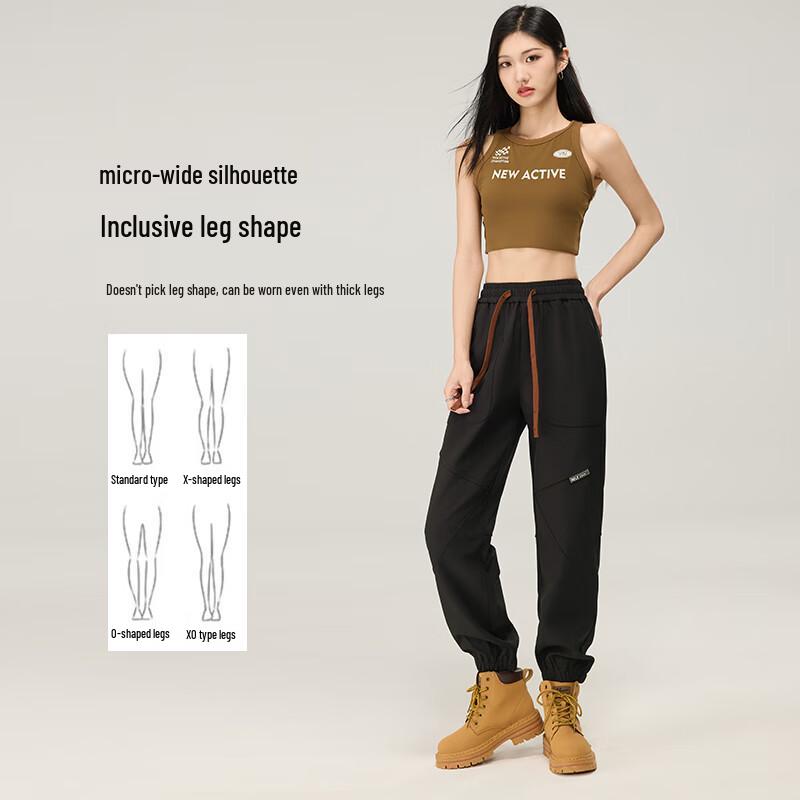 Women's High-Waisted Loose Fit Water-Repellent Cargo Jogger Pants