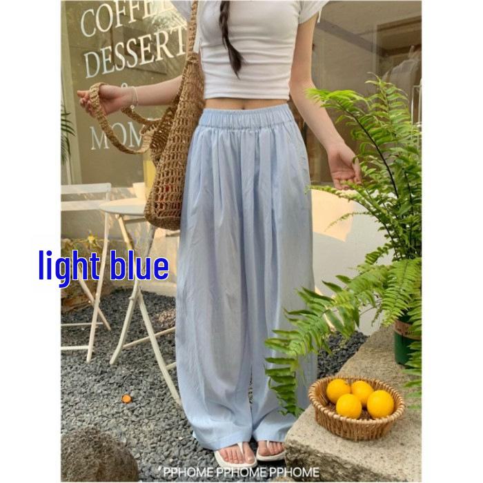 Southeast Asian Cotton & Linen Wide-Leg Lazy Summer Pants