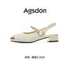 Augustine bag head sandals women's 2025 summer new French Mary Jane half slippers medium heel small fragrant single shoes