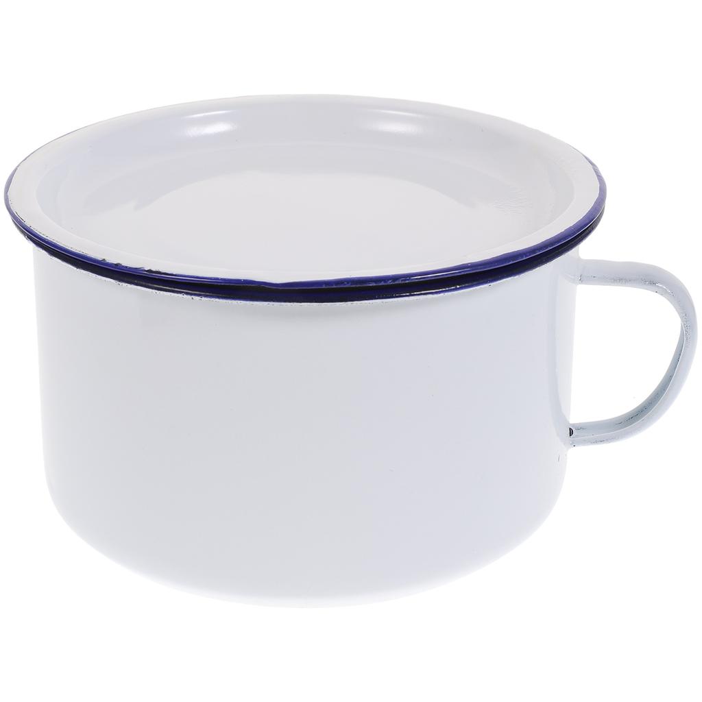 Salad Serving Utensils Enamel Instant Noodle Bowl Ramen Bowls Retro Enameled Casserole Student