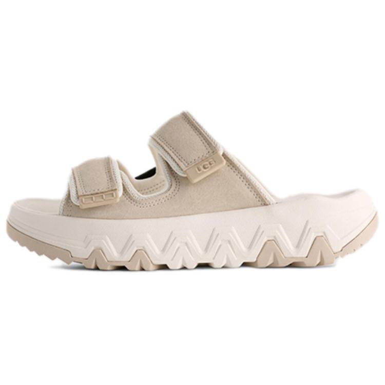 UGG Cap Outdoor Series Round Toe Thick Sole Velcro Commuter Versatile Non-Slip Slide Sandals Unisex Sandals Light-Beige 1167497-LHB