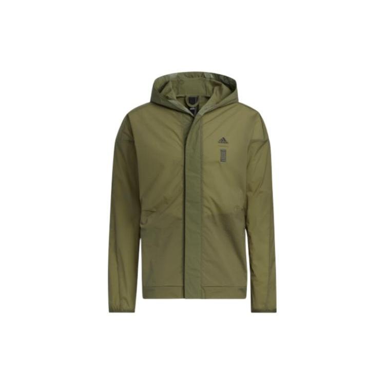 adidas WJ WB Sports Hooded Jacket Olive Green Men s HE5146 M