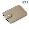 Fashion Genuine Leather ID Credit Card Holder RFID Protecter Cover Solid Color Thin Pocket Wallets Case Badge Holder UNISEX