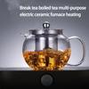 Glass Tea Pot Kettle 650ML/950ML/1300ML Teapot with Stainless Steel Strainer Infuser Filter Tea Cup Set Kitchen Accessories