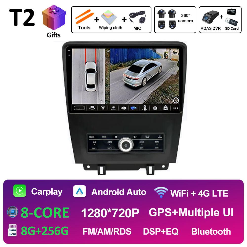 For Ford Mustang 2009 2010 2011 - 2014 DSP Stereo GPS Navigation Car Video Radio Multimedia Player Android Auto Cooling Fan WIFI