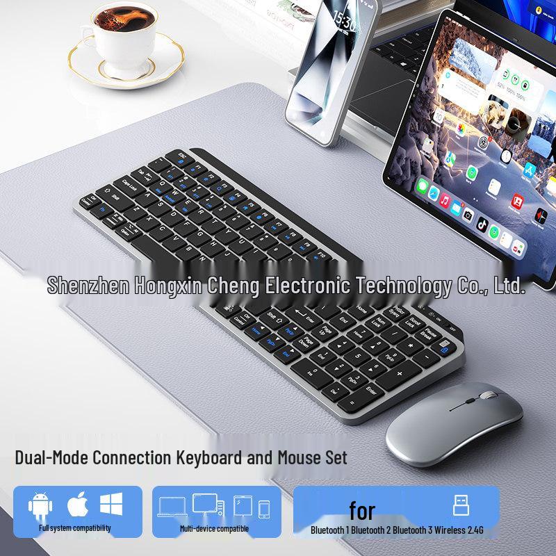 Multi-Device Wireless Keyboard & Mouse: Seamlessly Connect To Laptops, Desktops, Tablets, and Phones with Three-mode and Dual-mode Compatibility.