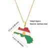 Kartenanhänger Kette Kurdische Flagge Kartenanhänger Kurdistan Schlüsselbein Kette Schmuck Geschenk