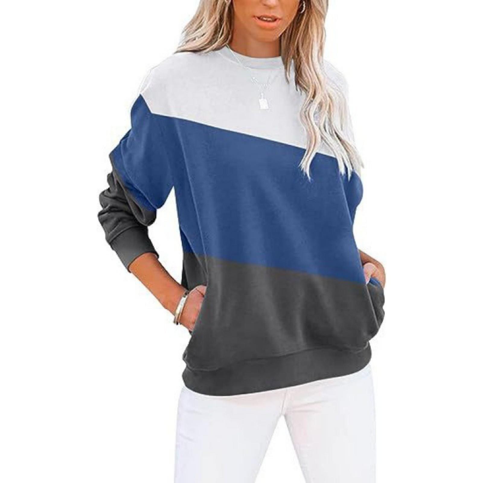 

Women s Gradient Printed Pocket Top Hoodie XL синий