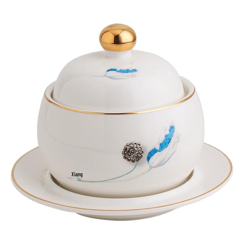 Ceramic Double Boiler Stew Pot with Lid