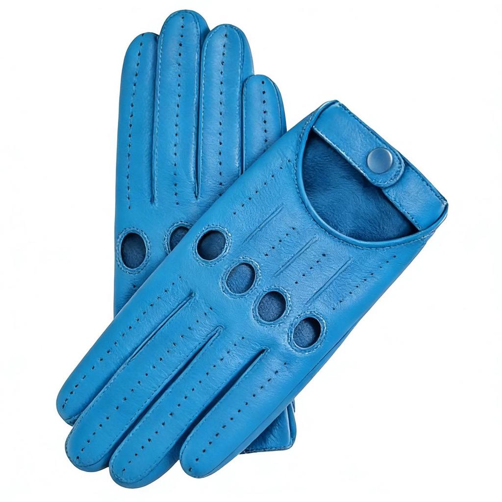 Atmungsaktive Rutschfeste Retro Radfahrer Lederhandschuhe - Echtes Lammfell