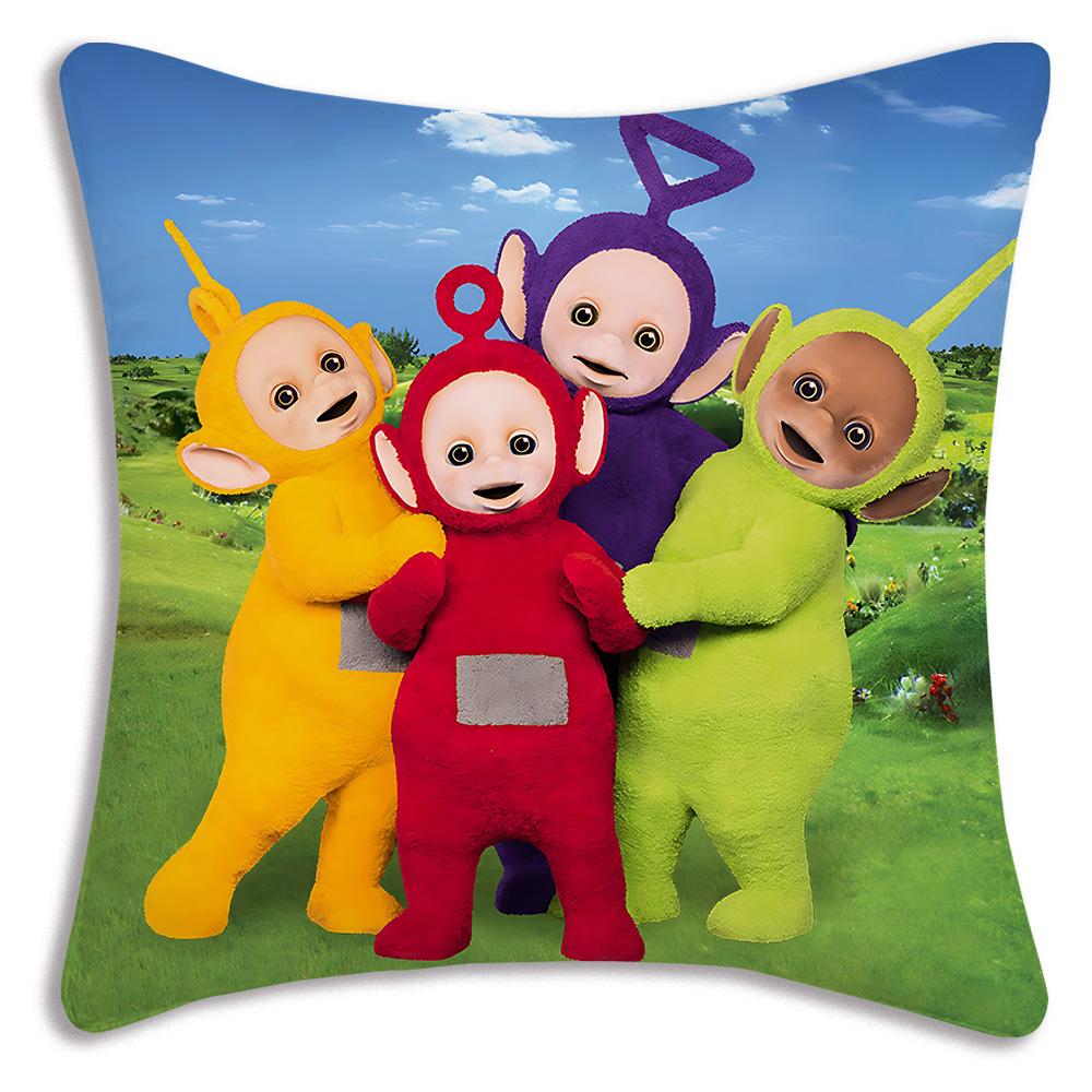 Cute Cartoon For Teletubbiess Pillow Covers Cartoon Sofa Decorative Home Double-sided Printing Short Plush Cute Cushion Cover