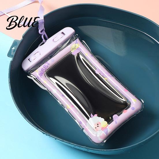 Waterproof Storage Pouch for Valuables Cute Phone with Floating Airbag And Lanyard Clear PVC Cellphone Dry Bag Swimming Beach Snorkeling Holder Pool,