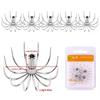 10pcs Pack Stainless Steel Squid Fishing Hooks 12 Claws Umbrella Needle Hooks  Octopus Lure Making