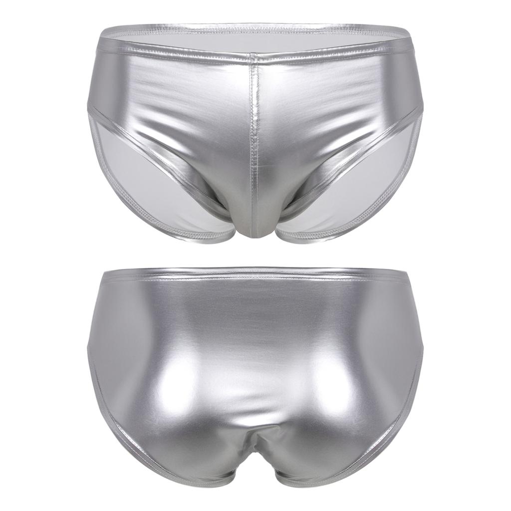 Mens Wet Look Patent Leather Briefs Underwear Male Underpants Club Pole Dancing Costume