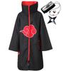 Akatsuki Uchiha Itachi Cloak for Kids Adult Long Black Robe Capes Halloween Carnival Cosplay Costume with Accessories
