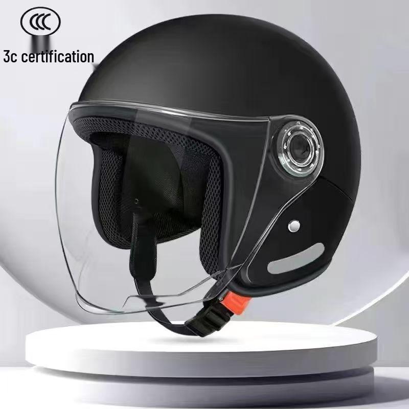 3C Certified Unisex Electric Vehicle Helmet for Autumn/Winter Warmth and Protection