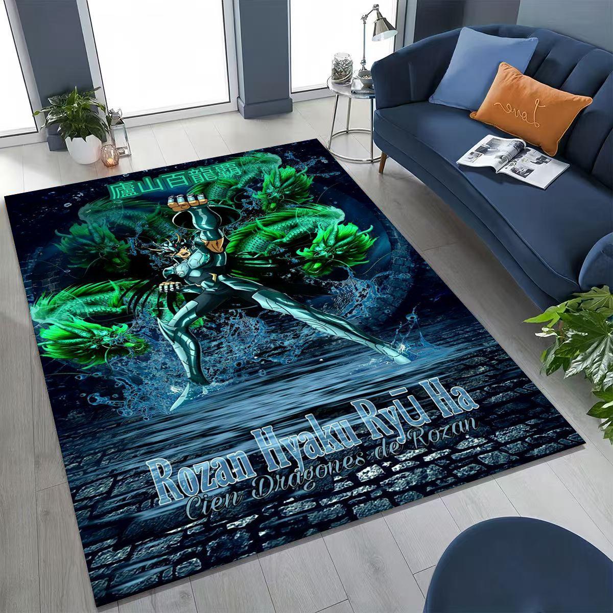 

Retro Anime Saint Seiya Gold Saint Cartoon Rug for Bedroom Living Room Sofa Home Doormat Decor,Kids Play Non-slip Floor Mat Gift 40x60cm( 15x23in )