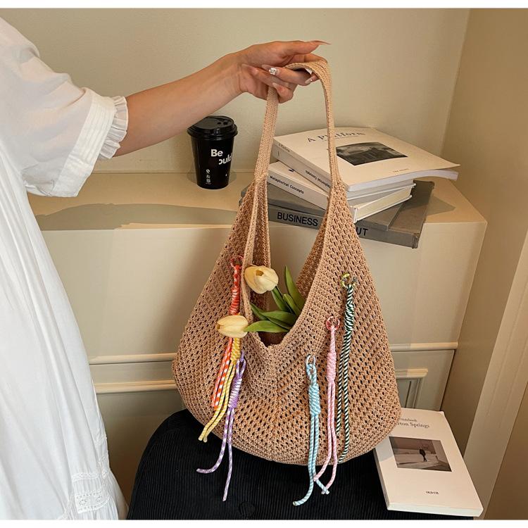 New Seaside Vacation Beach Woven Bag Tote Bag Trendy Bag Large Capacity Straw Bag Women's Bag Tote Bag